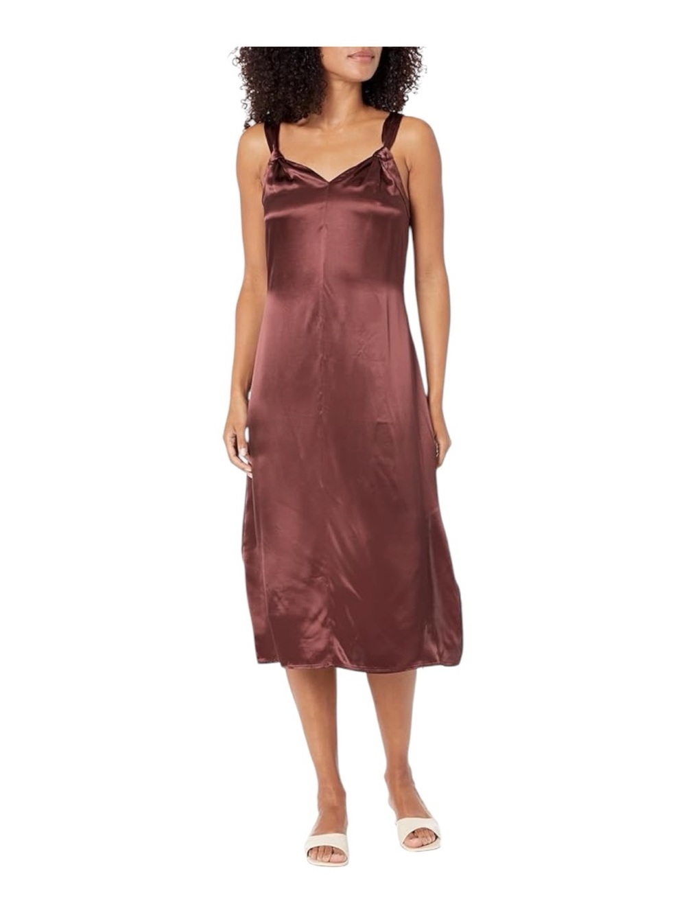NIC+ZOE Redwood Satin Midi Slip Dress Size Medium $168 Retail NWT - Picture 2 of 10